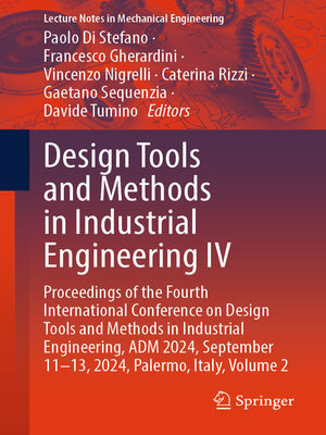cover image of Design Tools and Methods in Industrial Engineering IV